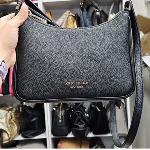 Black pebbled leather kate spade crossbody